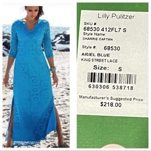 NWT! Lilly Pulitzer Sharrie Caftan, Ariel Blue